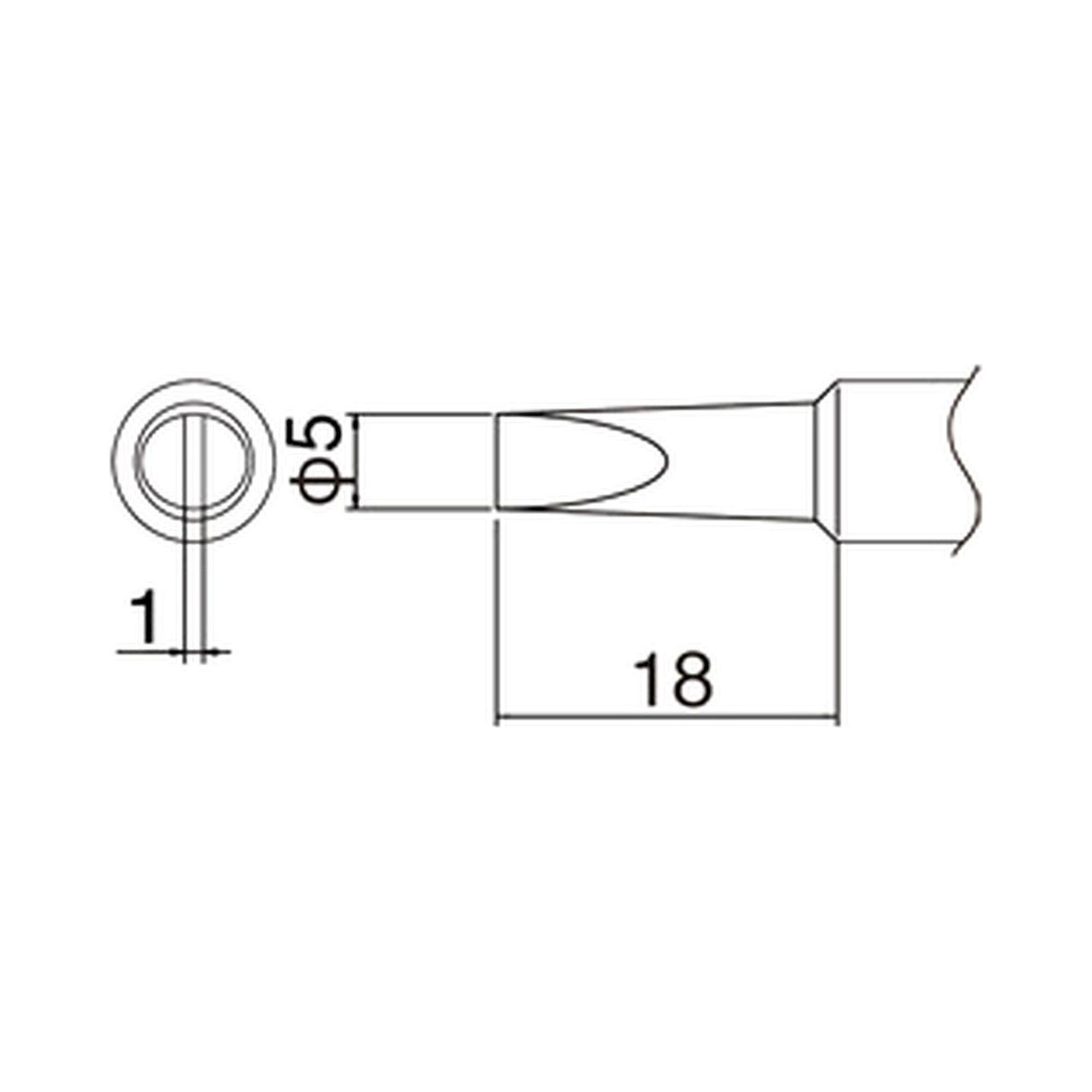 Hakko T19-D5. Soldering tip Shape-5D