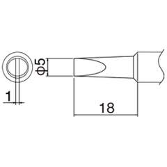 Hakko T19-D5. Soldering tip Shape-5D