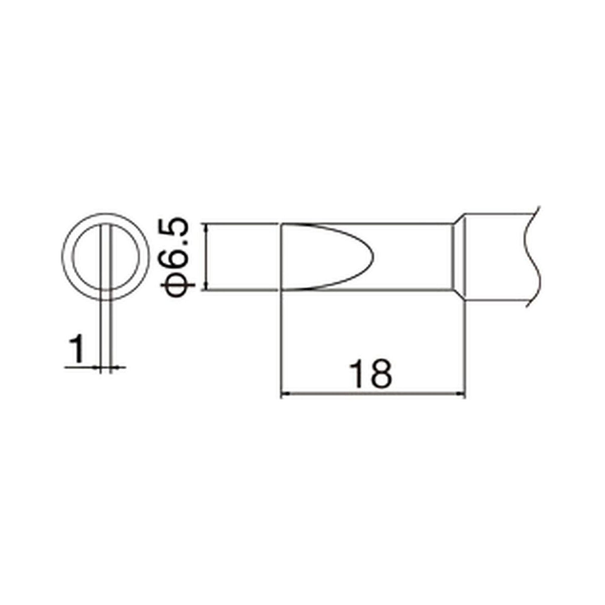 Hakko T19-D65. Soldering tip Shape-6.5D
