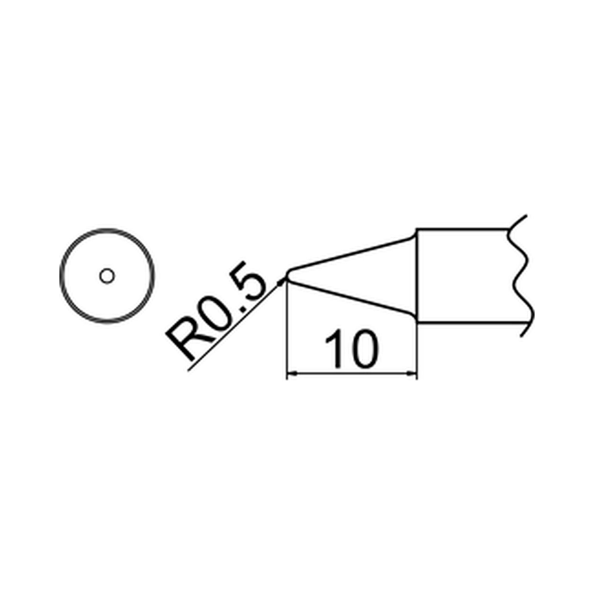 Hakko T20-B2. Soldering tip Shape-0.5B