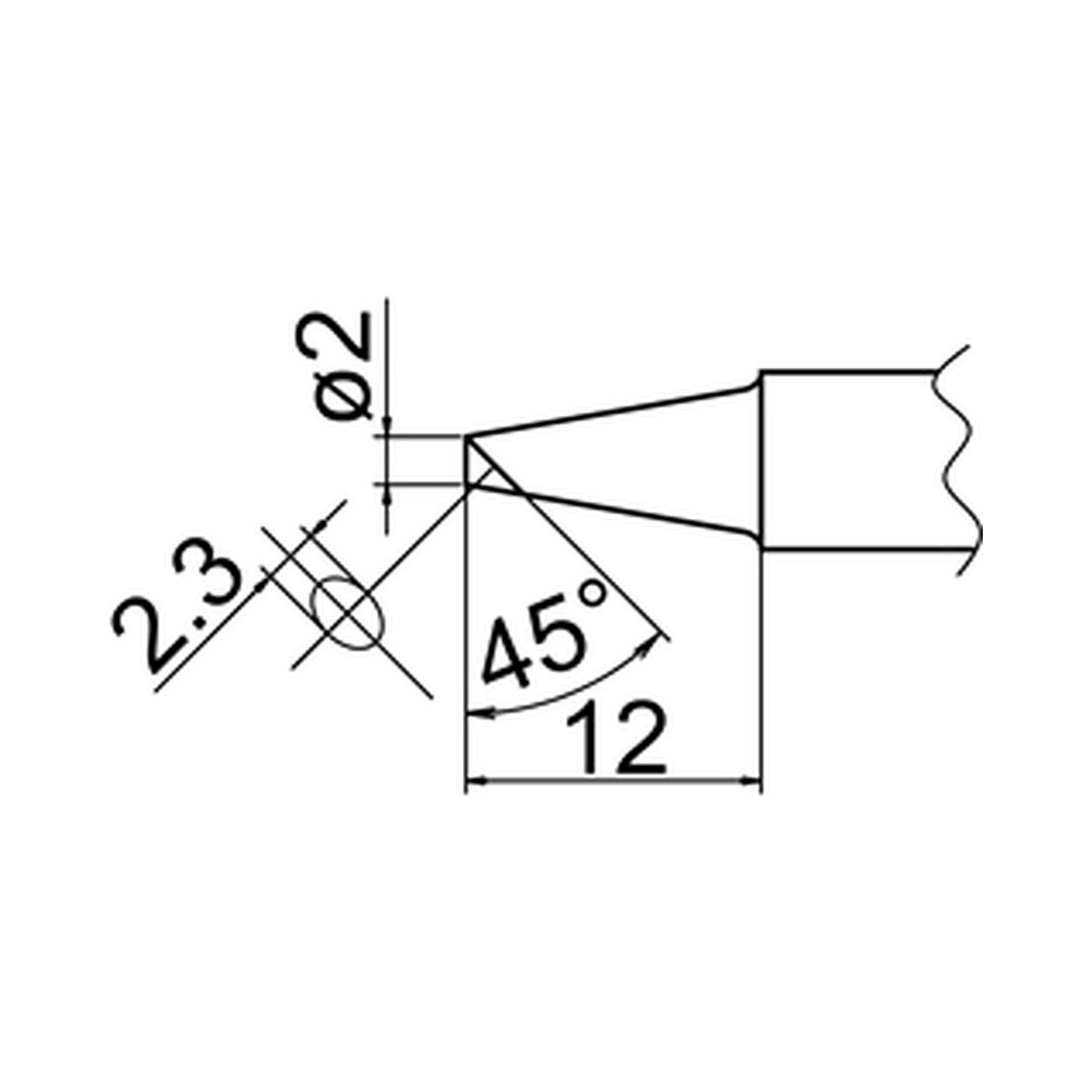 Hakko T20-BC2. Soldering tip Shape-2BC