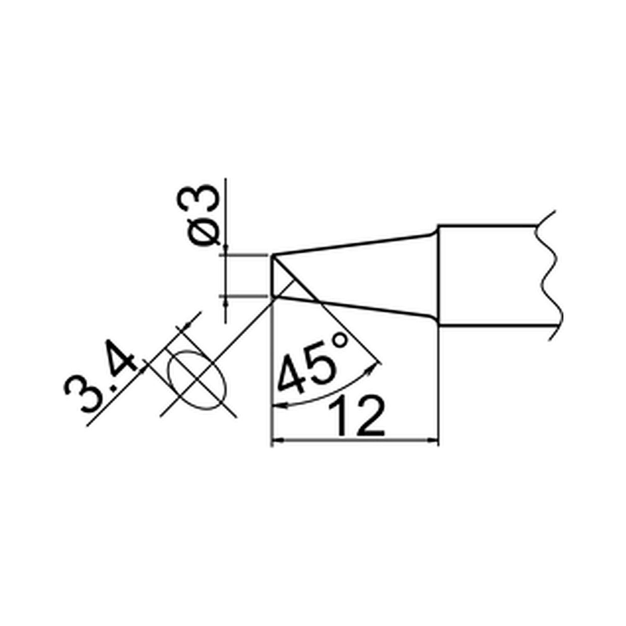 Hakko T20-BC3. Soldering tip Shape-3BC