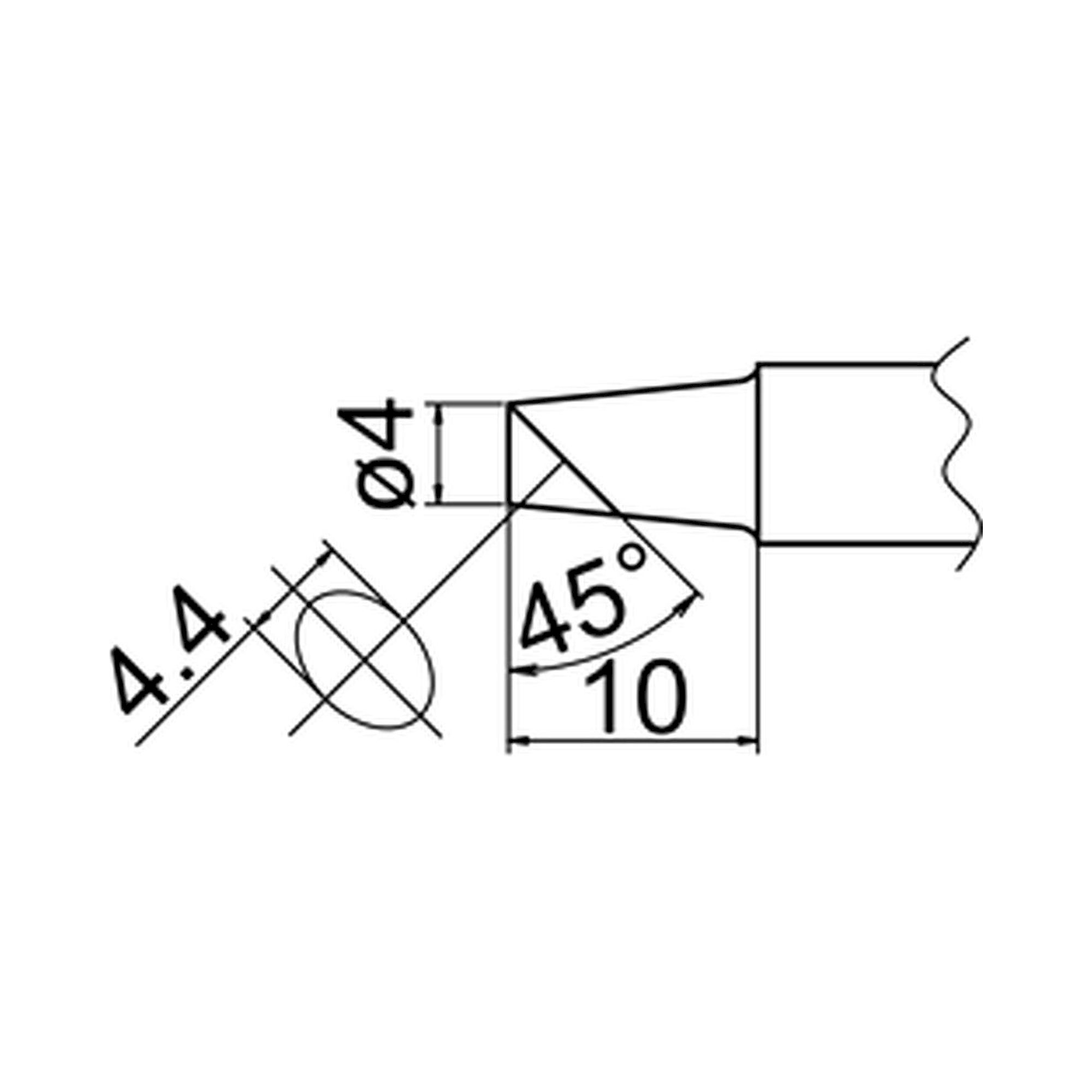 Hakko T20-BC4. Soldering tip Shape-4BC