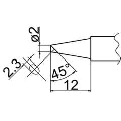 Hakko T20-BCF2. Soldering tip Shape-2BC (tinned cut surface only)