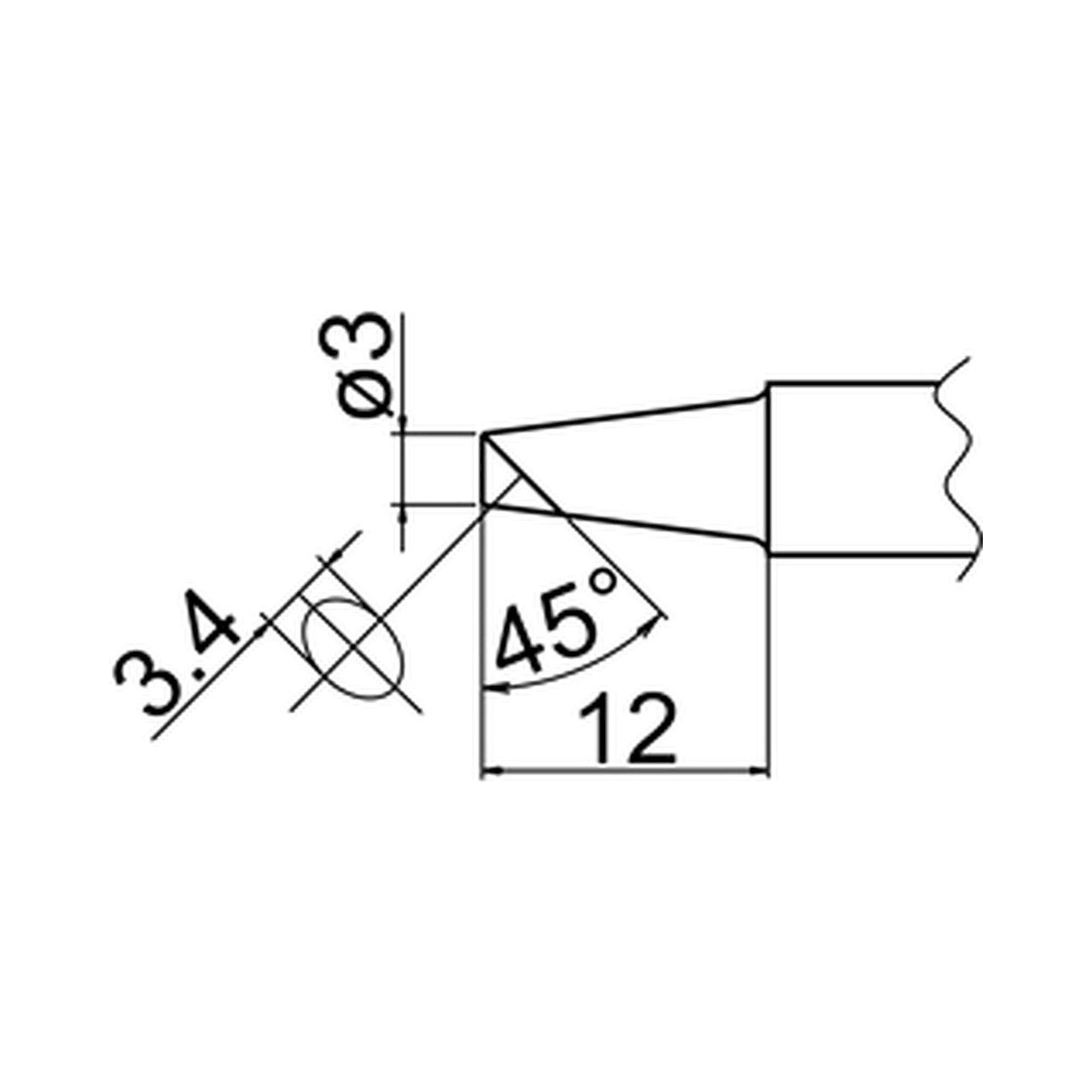 Hakko T20-BCF3. Soldering tip Shape-3BC (tinned cut surface only)