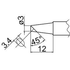 Hakko T20-BCF3. Soldering tip Shape-3BC (tinned cut surface only)