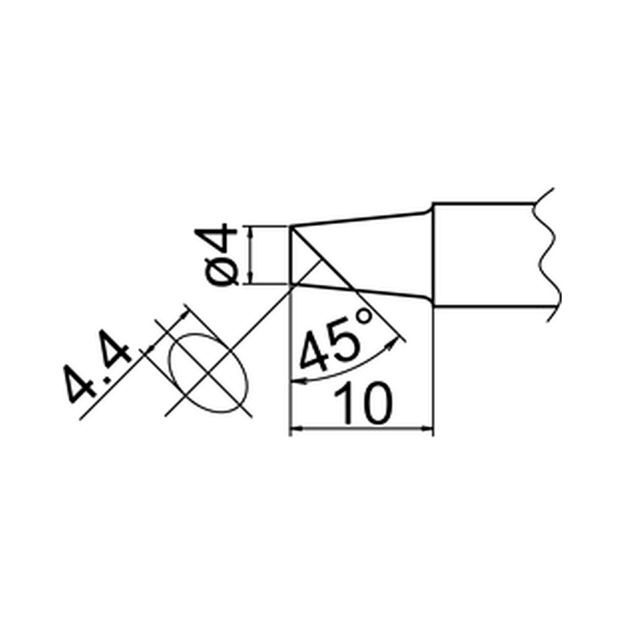 Hakko T20-BCF4. Soldering tip Shape-4BC (tinned cut surface only)