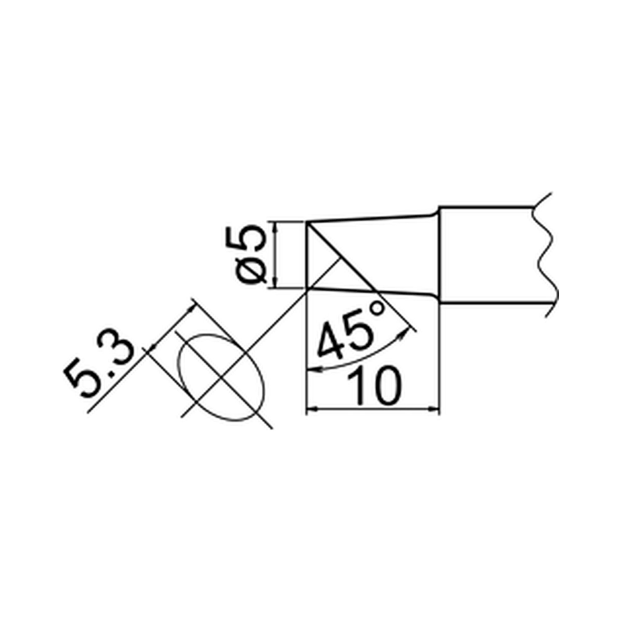 Hakko T20-C5. Soldering tip Shape-5C