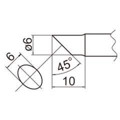 Hakko T20-C6. Soldering tip Shape-6C