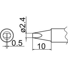 Hakko T20-D24. Soldering tip Shape-2.4D