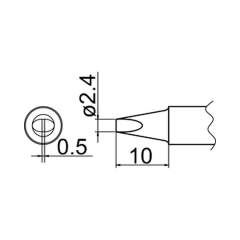 Hakko T20-D24. Soldering tip Shape-2.4D