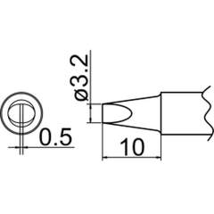 Hakko T20-D32. Soldering tip Shape-3.2D