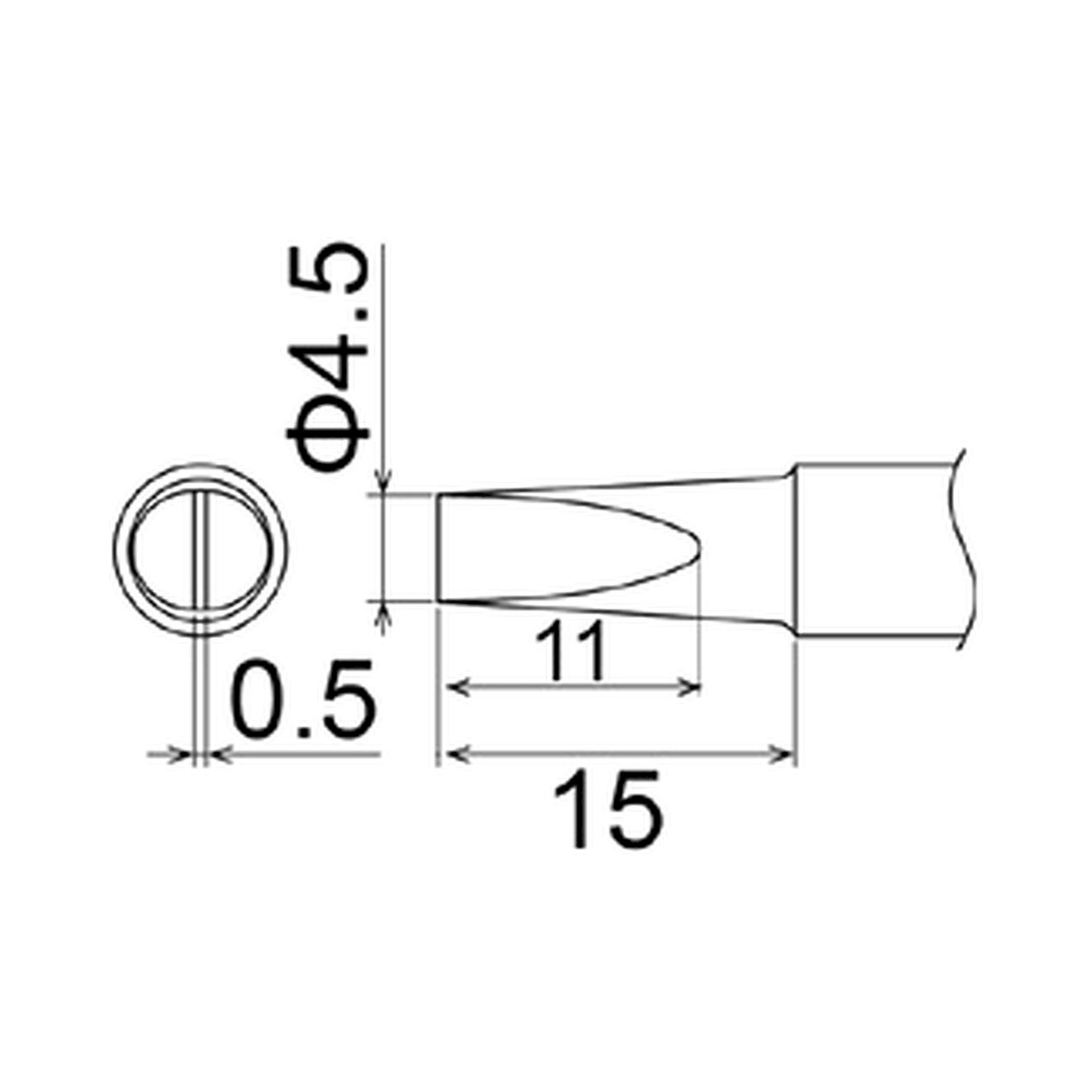 Hakko T22-D45. Soldering tip Shape-4.5D * Heavy Duty Type