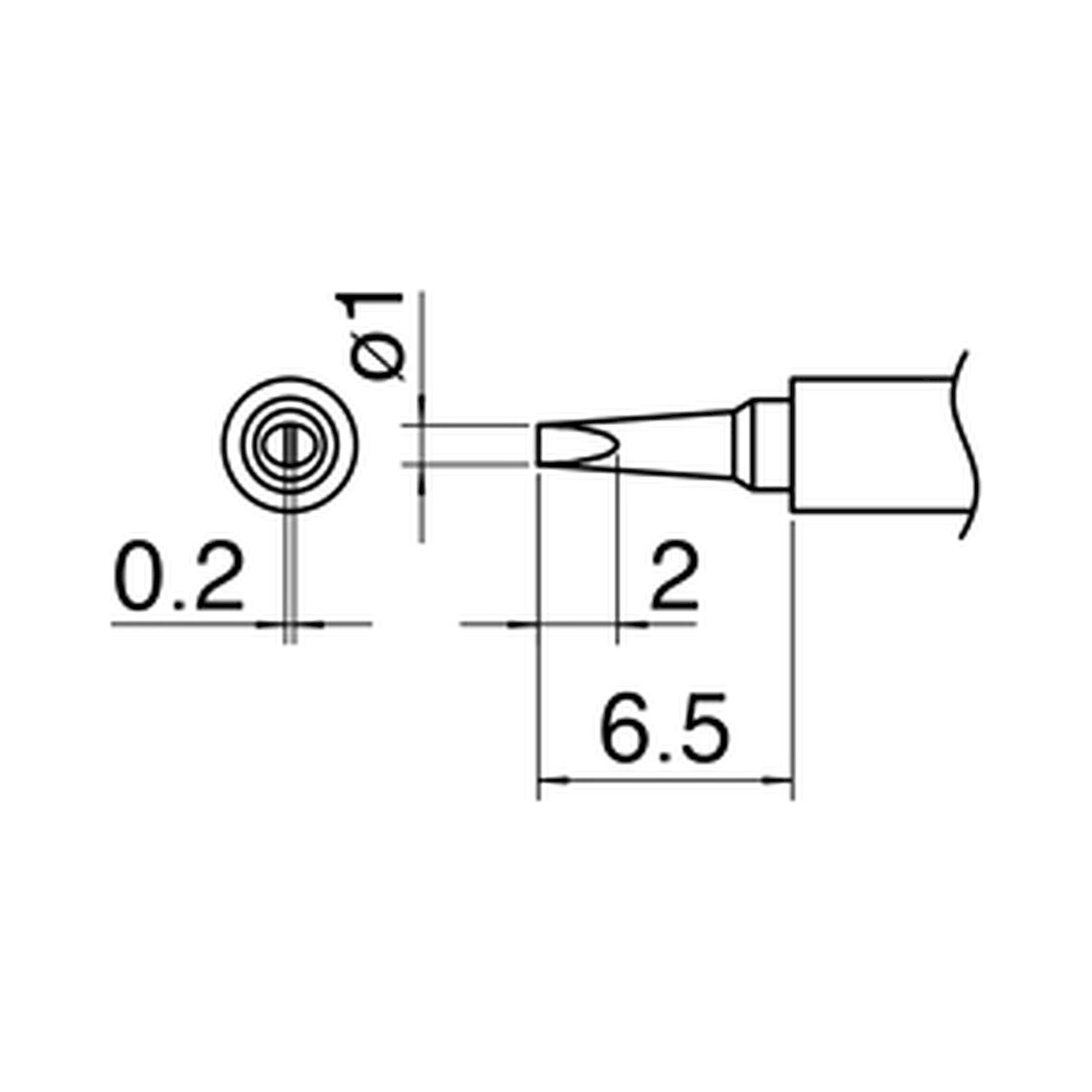 Hakko T30-D1. Soldering tip Shape-1D C5041 Nozzle assembly D