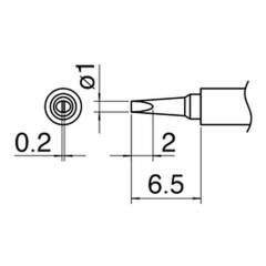 Hakko T30-D1. Soldering tip Shape-1D C5041 Nozzle assembly D