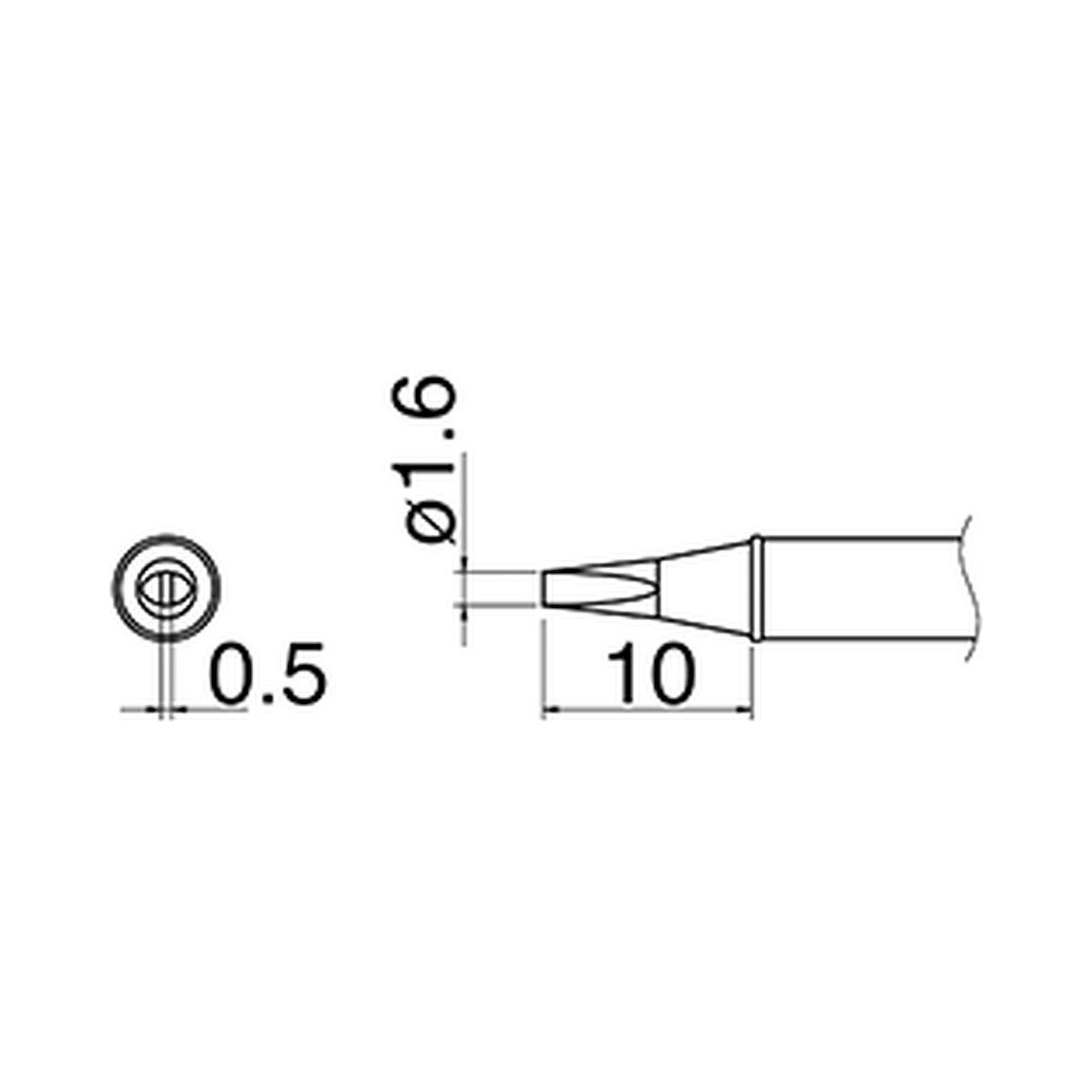 Hakko T31-01D16. Soldering tip Shape-1.6D
