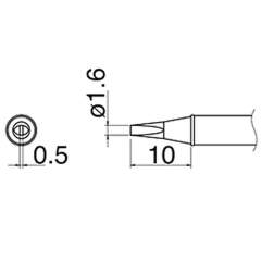 Hakko T31-01D16. Soldering tip Shape-1.6D