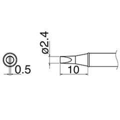 Hakko T31-01D24. Soldering tip Shape-2.4D