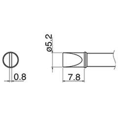 Hakko T31-01D52. Soldering tip Shape-5.2D