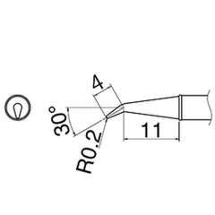 Hakko T31-01J02. Soldering tip Shape-0.2RSB