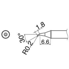 Hakko T31-01JS02. Soldering tip Shape-0.2RSSB