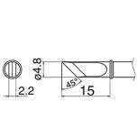 Hakko T31-01KU. Soldering tip Shape-KU