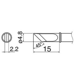 Hakko T31-01KU. Soldering tip Shape-KU