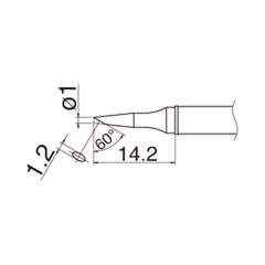 Hakko T31-03BC1. Soldering tip Shape-1BC