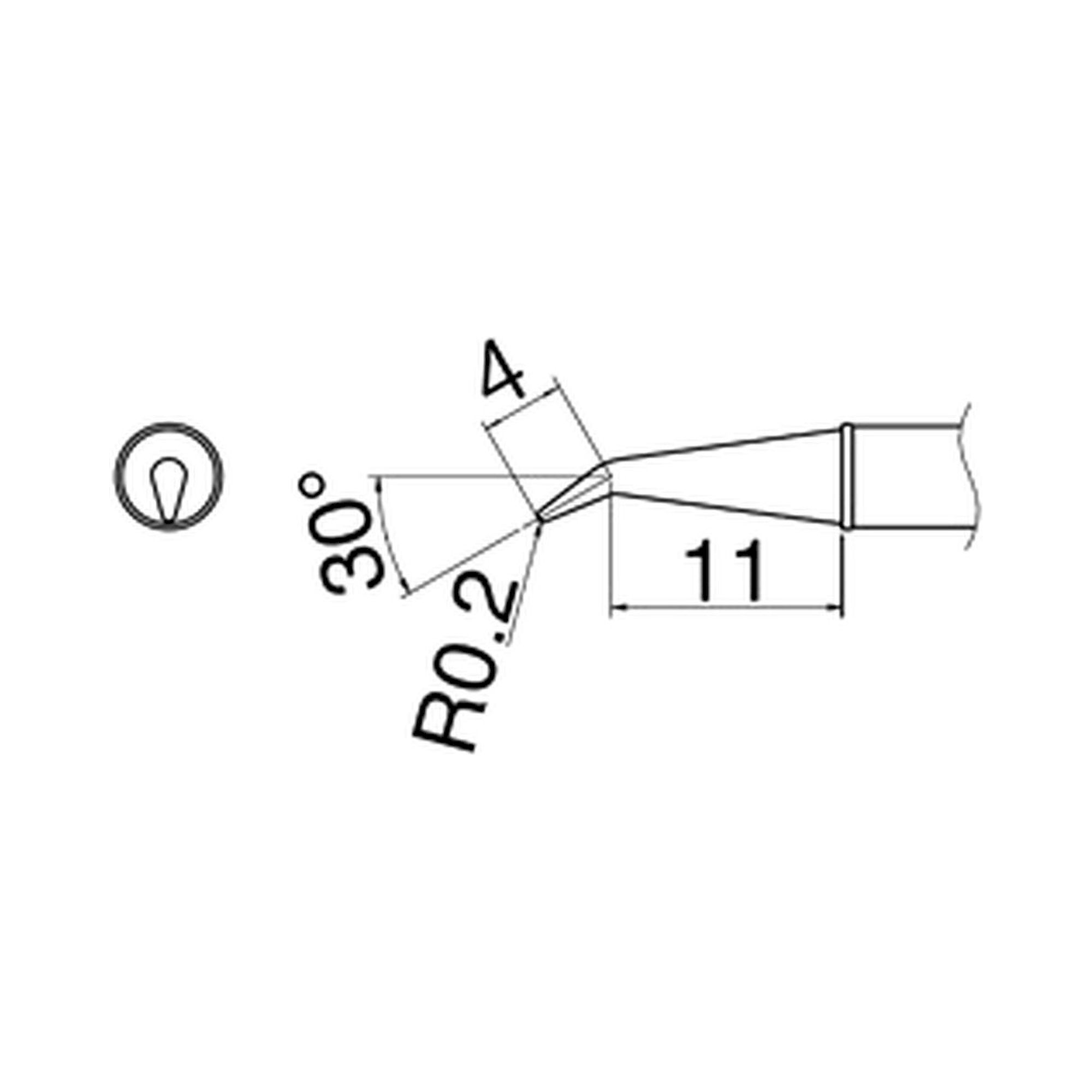Hakko T31-03J02. Soldering tip Shape-0.2RSB