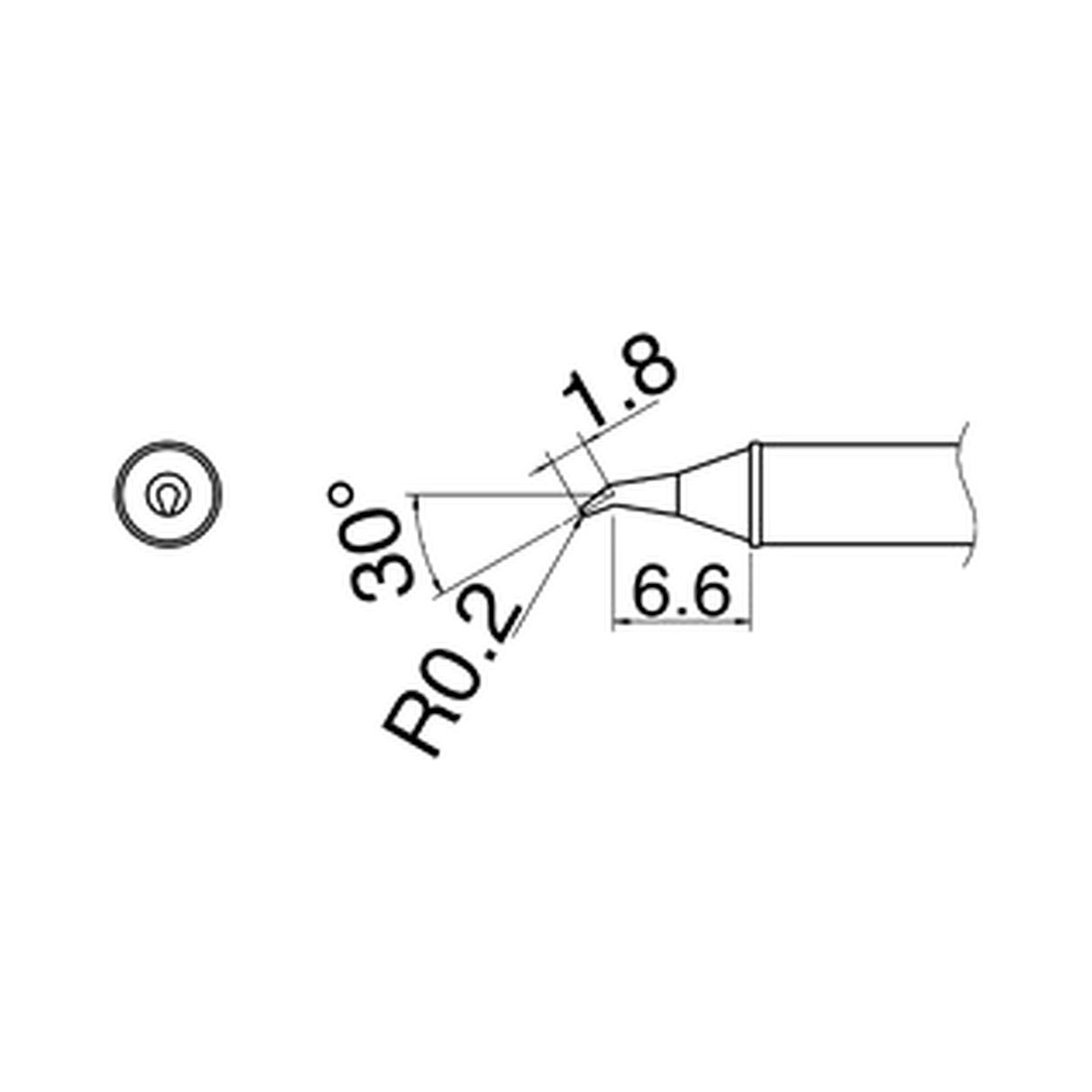 Hakko T31-03JS02. Soldering tip Shape-0.2RSSB