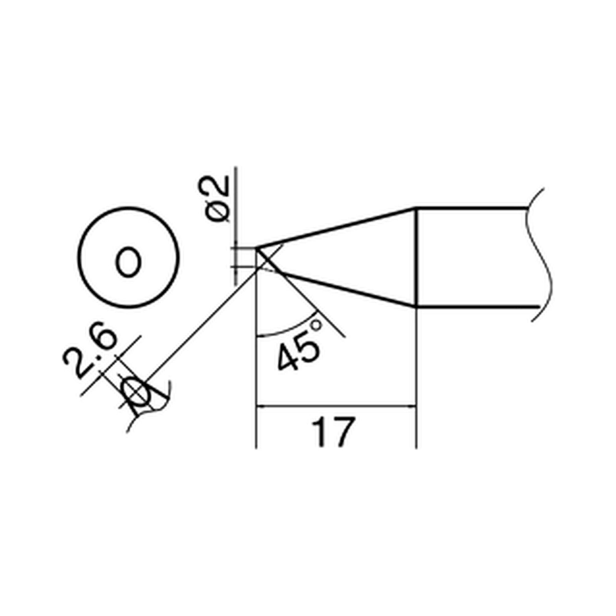 Hakko T33-BC2. Soldering tip Shape-2BC