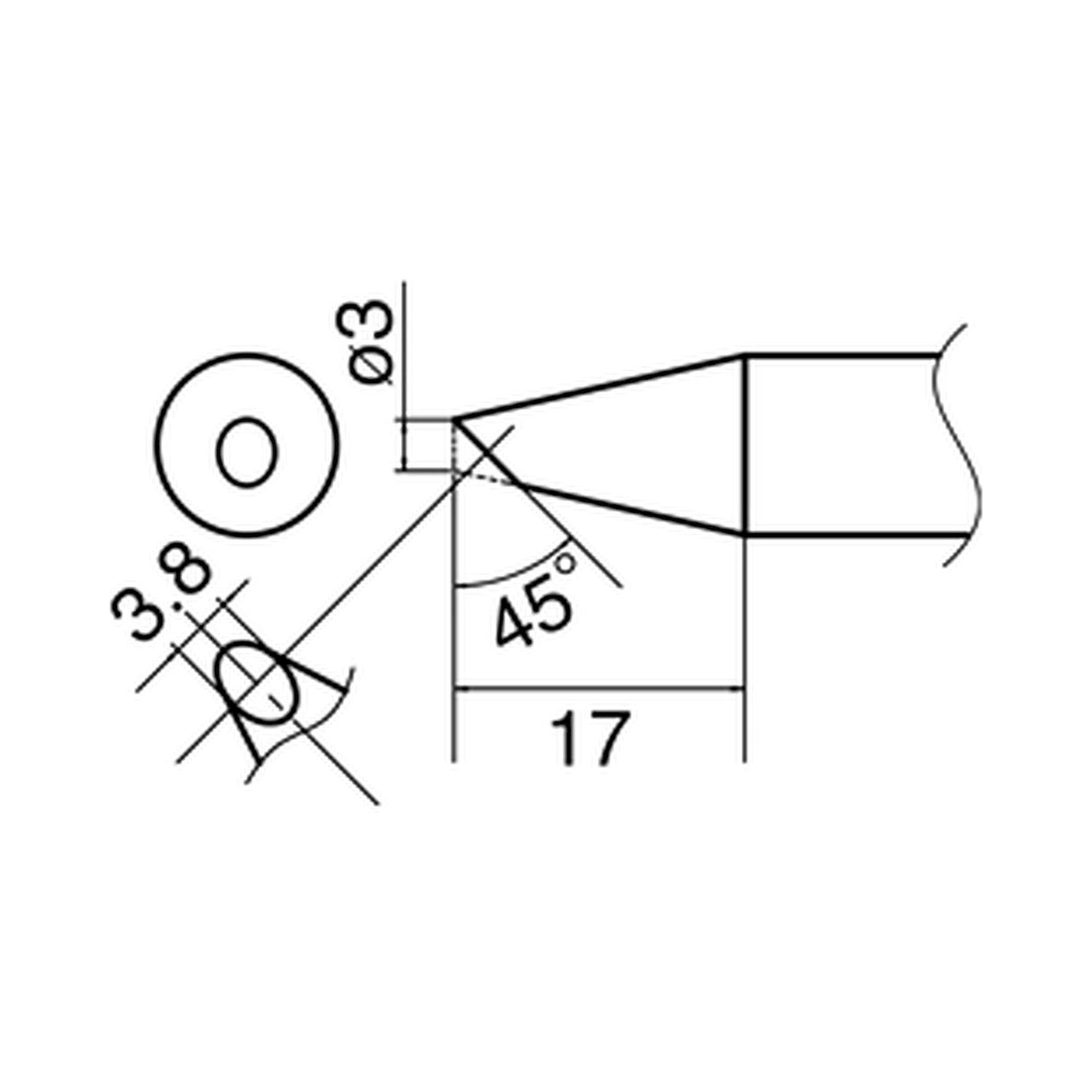 Hakko T33-BC3. Soldering tip Shape-3BC