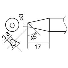 Hakko T33-BC3. Soldering tip Shape-3BC