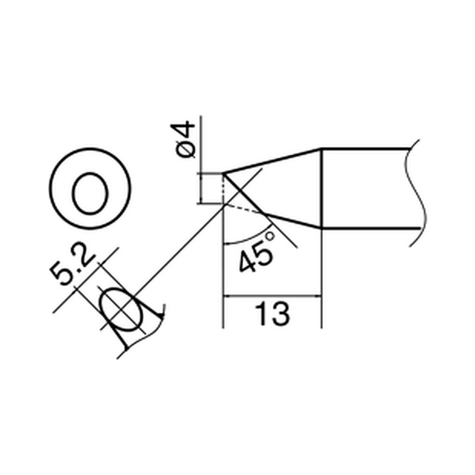 Hakko T33-BC4. Soldering tip Shape-4BC