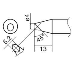 Hakko T33-BC4. Soldering tip Shape-4BC