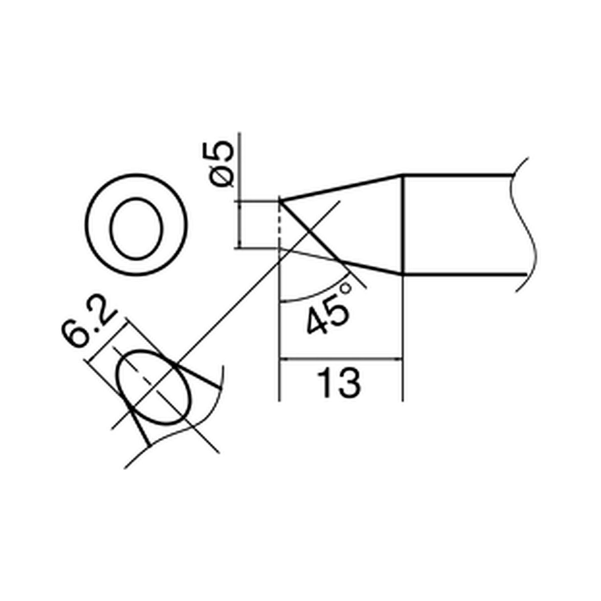 Hakko T33-BC5. Soldering tip Shape-5BC