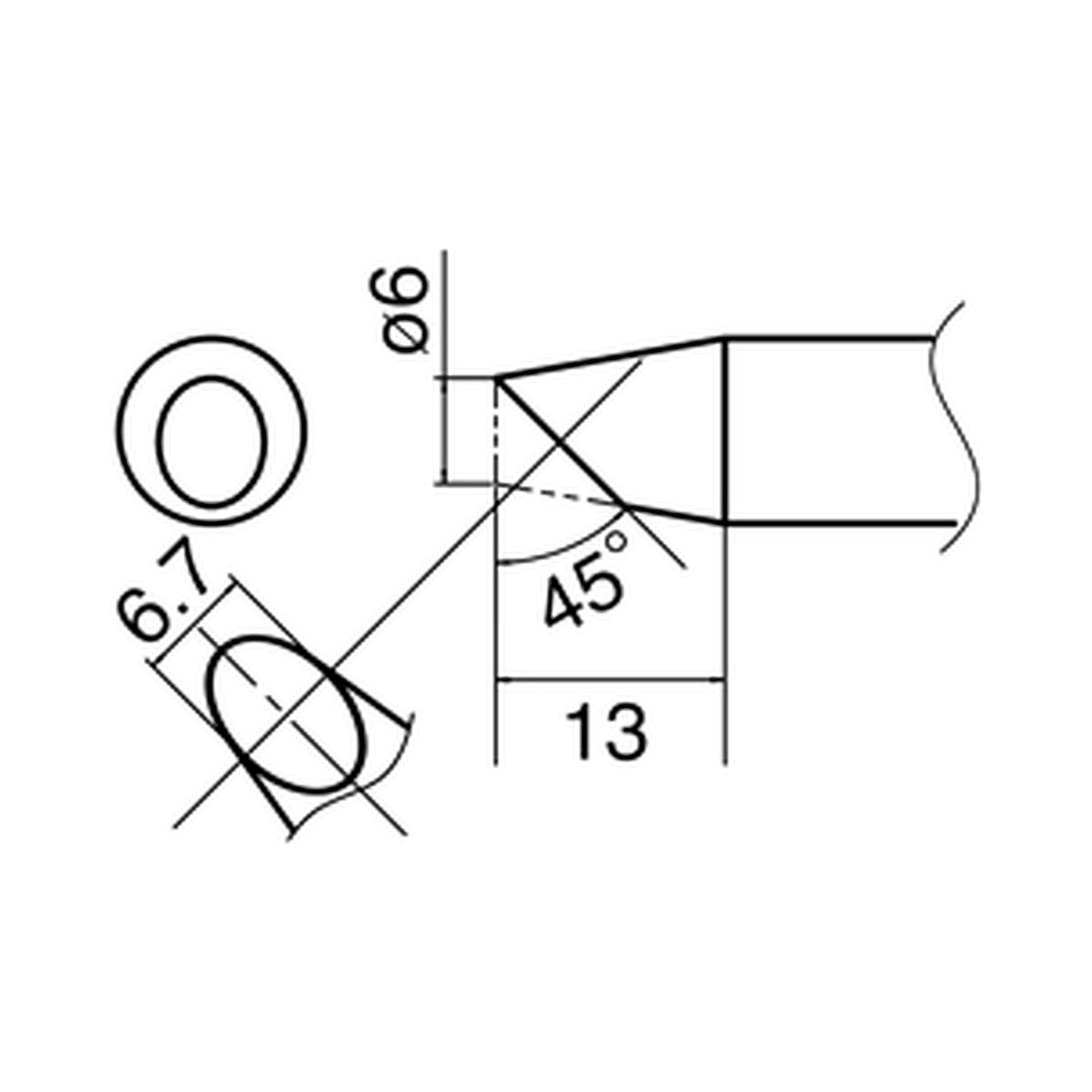 Hakko T33-BC6. Soldering tip Shape-6BC