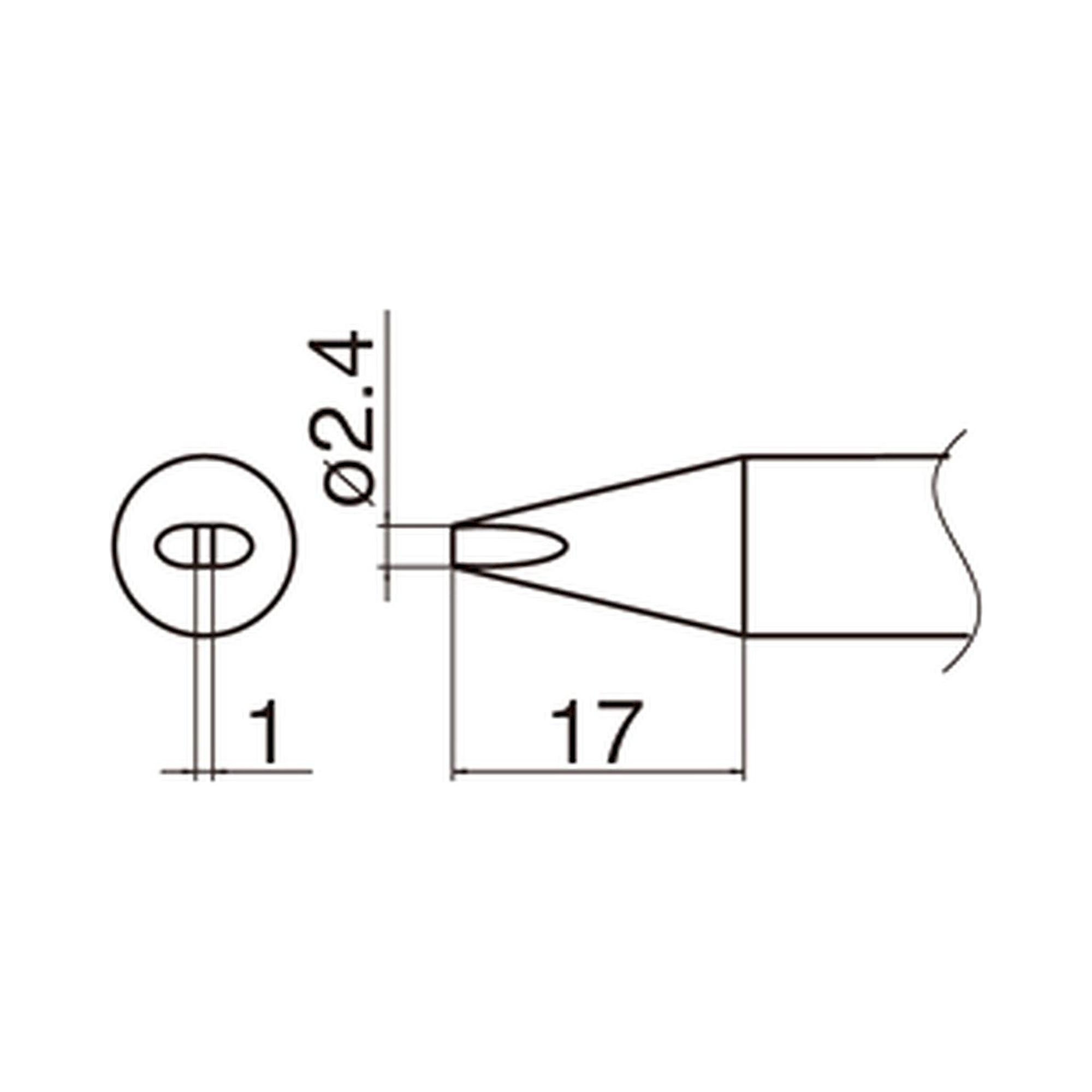 Hakko T33-D24. Soldering tip Shape-2.4D