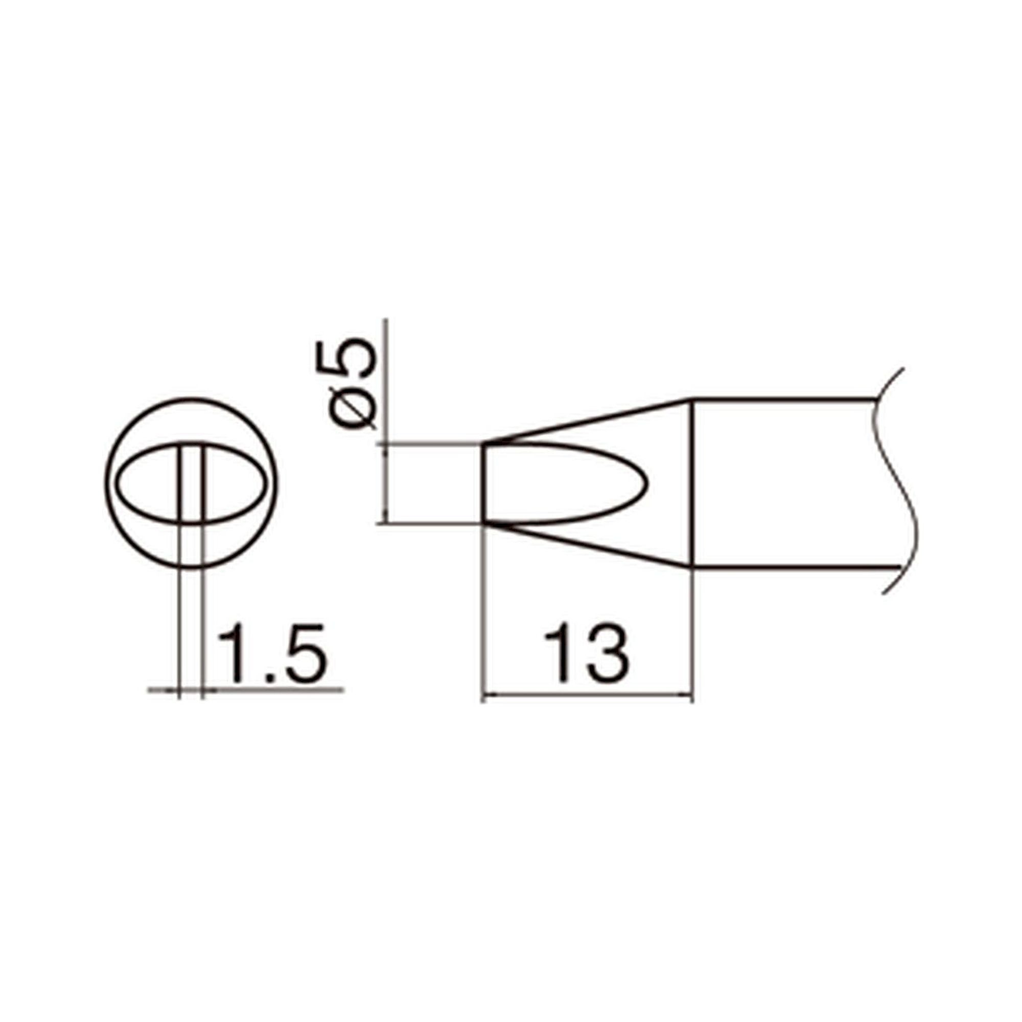 Hakko T33-D5. Soldering tip Shape-5D