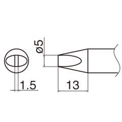 Hakko T33-D5. Soldering tip Shape-5D