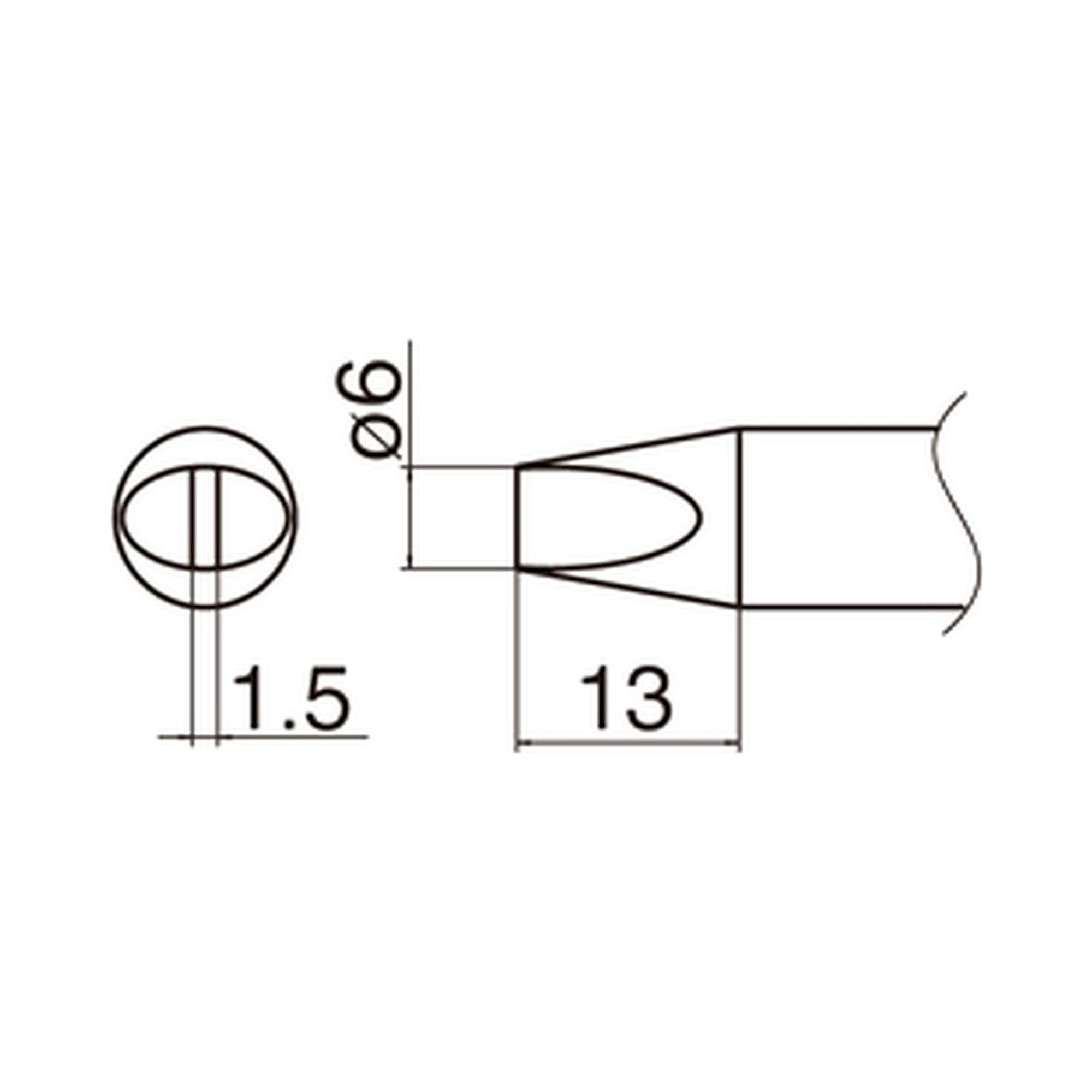 Hakko T33-D6. Soldering tip Shape-6D