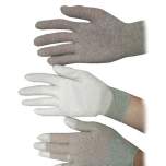 Cleanroom glove, size M with PU-coating