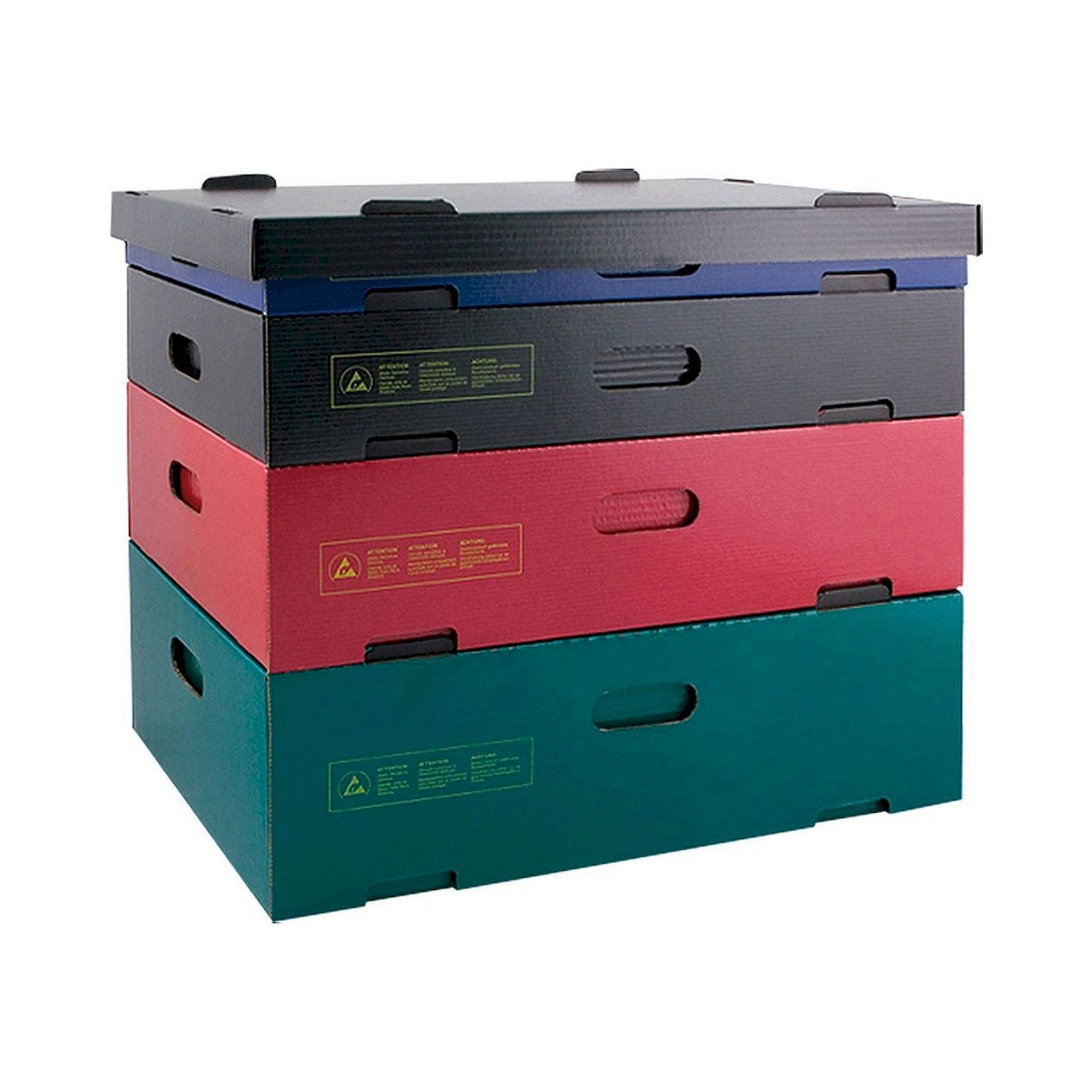 Hans Kolb 10003530-0001. ESD Stapelcontainer schwarz, 578x389x179 mm, 30-CSC