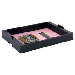 Hans Kolb 10003269-0001. ESD Tray stackable, with pink foam, 550x346x73 mm, 30-CTR-AS