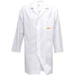 HB protectionbekleidung 08005 48011 000 10-M. ESD work coat CONDUCTEX, long sleeves, men, white, M
