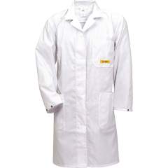 HB protectionbekleidung 08005 48019 000 10-S. ESD Work coat CONDUCTEX, long sleeves, unisex, white, S