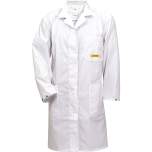 HB protectionbekleidung 08005 48019 000 10-L. ESD Work coat CONDUCTEX, long sleeves, unisex, white, L