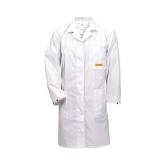 HB Schutzbekleidung 08005 48019 000 10-L. ESD Arbeitsmantel CONDUCTEX, langarm, Unisex, weiß, L