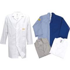 HB protectionbekleidung 08005 48011 000 471-S. ESD work coat CONDUCTEX, long sleeves, men, light blue, S
