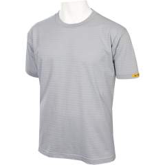 HB protectionbekleidung 08010 86002 000 50-S. ESD T-Shirt men short sleeves, silvergrey, S